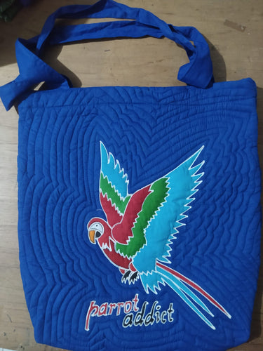 Parrot Addict Handpainted Batik Shoulder Bag