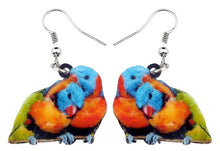 Cute lory parrots pairs pierced earrings