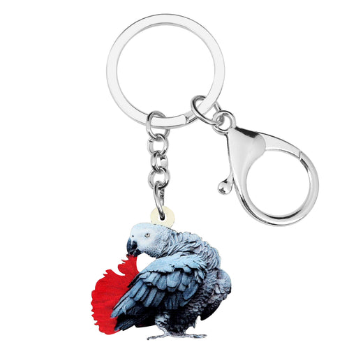 Congo African Grey Parrot keyring key chain