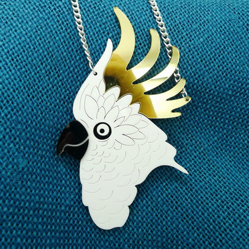 Fun Cockatoo Pendant and Necklace
