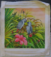 African Greys Original Painting - Ready to frame - Acrylic on Canvas