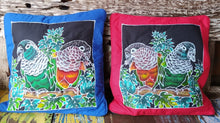 Green Cheek Conure Hand-painted Batik Pillow Cover