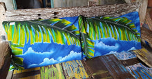 Handpainted batik pillowcases matching the Sun Conure duvet cover