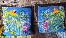 More Sun Conure parrot hand-painted batik pillow covers home decor accessory