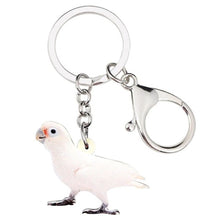 Goffins cockatoo - standing - keyring keychain
