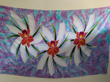 Elegant Orchids Hand-painted Batik Sarong