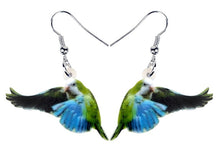 Flying Quaker parrot Monk parakeet pierced earrings