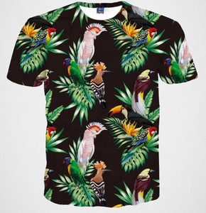 Leadbeater Cockatoo, rainbow lory, rosella, toucan & more tropical t-shirt