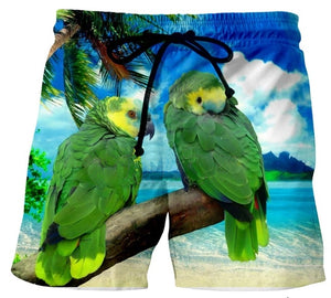 Blue-front Amazon Unisex Shorts