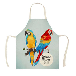 Blue & Gold and Scarlet Macaw Parrots Kitchen Apron